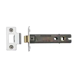 LAL0083-PC&PN M&period;Marcus CE Tubular Latch 4" Polished Chrome&sol;Nickel Finish