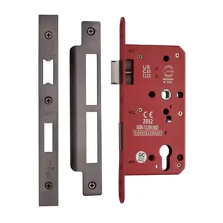 LAL1631-MB M&period;Marcus CE Euro Profile DIN Sashlock &lpar;72mm Centre&rpar; Matt Bronze Finish