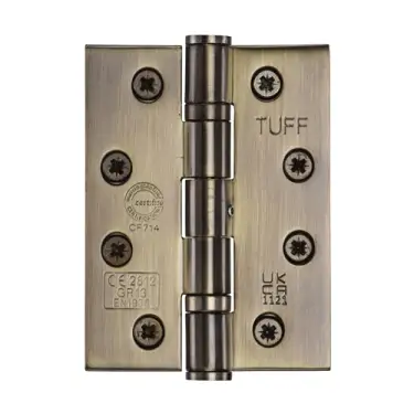 Click Here To Enlarge This Photo Of SS-4X3-AT M&period;Marcus Stainless Steel Line Grade 13 Ball Bearing Hinges 4" x 3" x 3mm Antique Brass finish