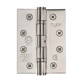 SS-4X3-SS M&period;Marcus Stainless Steel Line Grade 13 Ball Bearing Hinges 4" x 3" x 3mm Satin Steel finish