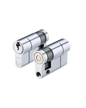 Click Here To Enlarge This Photo Of V5EP45SPCE - Zoo Hardware Vier V5 Euro Profile Single Cylinder 45mm (35/10) Polished Chrome