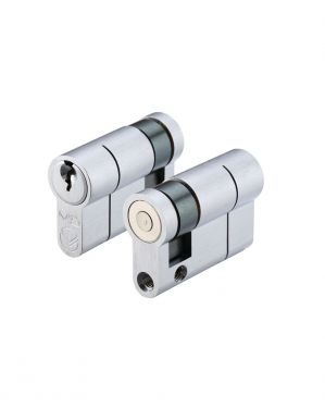 Click Here To Enlarge This Photo Of V5EP45SSCE - Zoo Hardware Vier V5 Euro Profile Single Cylinder 45mm (35/10) Satin Chrome