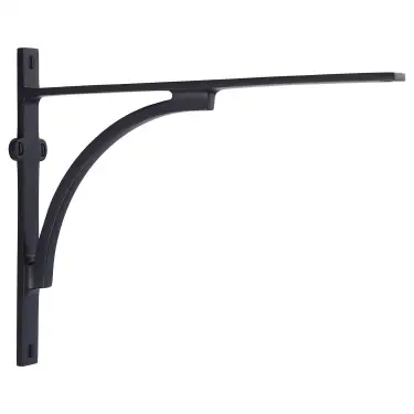 Click Here To Enlarge This Photo Of BR2140 10-BKMT Heritage Brass Arch Shelf Bracket 10'' x 8'' Matt Black finish