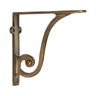 BR2170 6-AT Heritage Brass Ornate Shelf Bracket 6'' x 5'' Antique Brass finish