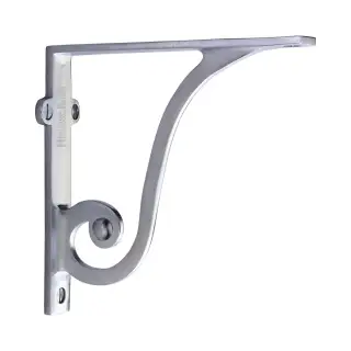 BR2170 6-SC Heritage Brass Ornate Shelf Bracket 6'' x 5'' Satin Chrome finish