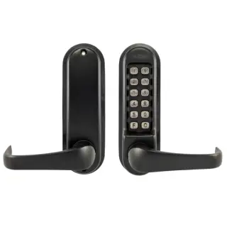 Eclipse ED50 Heavy Duty Passage Free Mechanical Push Button Digital Lock - Matt Black  &lpar;70264&rpar;