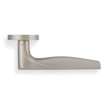 Click Here To Enlarge This Photo Of H359SNPVD Valli SOM New York Lever on Round Rosette - Satin Nickel PVD