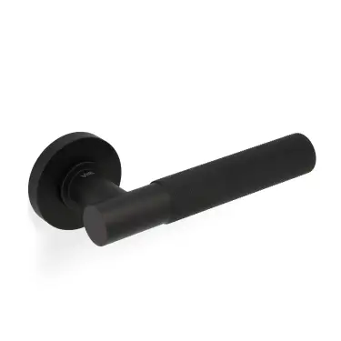 Click Here To Enlarge This Photo Of H379MBPVD Valli Antonio Citterio Lever on Round Rosette &lpar;Zigrinato&rpar; - Matt Black PVD