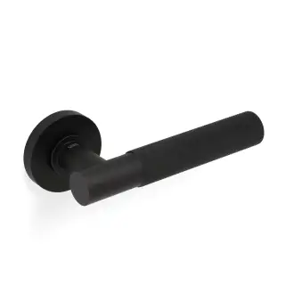 H379MBPVD Valli Antonio Citterio Lever on Round Rosette &lpar;Zigrinato&rpar; - Matt Black PVD
