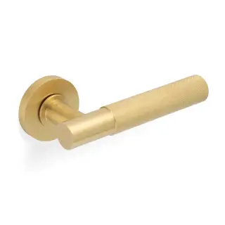 H379SBPVD Valli Antonio Citterio Lever on Round Rosette &lpar;Zigrinato&rpar; - Satin Brass PVD