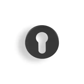 K1101EDPVD Valli Euro Profile Push-on Round Rosette Escutcheon - Dark Bronze PVD