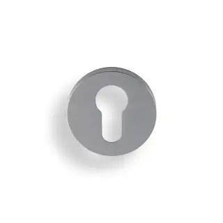 K1101SCPVD Valli Euro Profile Push-on Round Rosette Escutcheon - Satin Chrome PVD