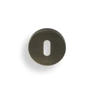 K1103AB Valli Lock Profile Push-on Round Rosette Escutcheon - Antique Brass