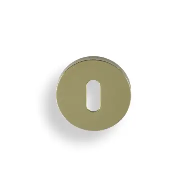 Click Here To Enlarge This Photo Of K1103PBPVD Valli Lock Profile Push-on Round Rosette Escutcheon - Polished Brass PVD