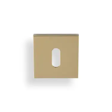 Click Here To Enlarge This Photo Of K1103SQPBPVD Valli Lock Profile Push-on Square Rosette Escutcheon - Polished Brass PVD