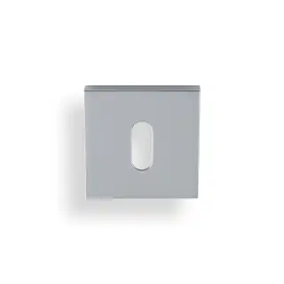 K1103SQPCPVD Valli Lock Profile Push-on Square Rosette Escutcheon - Polished Chrome PVD