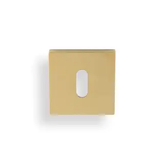 K1103SQSBPVD Valli Lock Profile Push-on Square Rosette Escutcheon - Satin Brass PVD