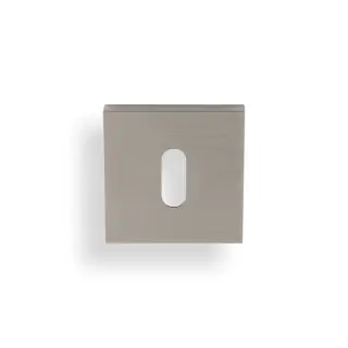 K1103SQSNPVD Valli Lock Profile Push-on Square Rosette Escutcheon - Satin Nickel PVD
