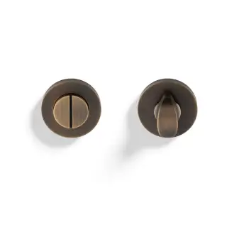 K1104AB Valli Turn & Release Screw-on Round Rosette - Antique Brass