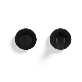 K1104MBPVD Valli Turn & Release Screw-on Round Rosette - Matt Black PVD