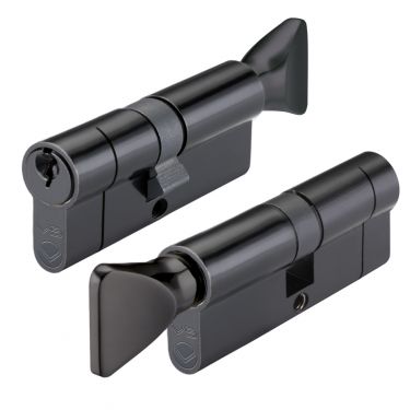 Click Here To Enlarge This Photo Of V5EP70CTBKE - Zoo Hardware Vier V5 Euro Profile Cylinder & Turn 70mm (35/35T) Black