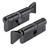 V5EP70CTBKE - Zoo Hardware Vier V5 Euro Profile Cylinder & Turn 70mm (35/35T) Black