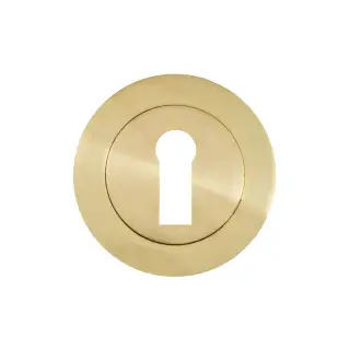 Eclipse 62866 Matt Satin Brass Standard Keyway Escutcheon on Round Rose &lpar;Freestyle Range&rpar;