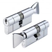V5EP70CTPCE - Zoo Hardware Vier V5 Euro Profile Cylinder & Turn 70mm (35/35T) Polished Chrome