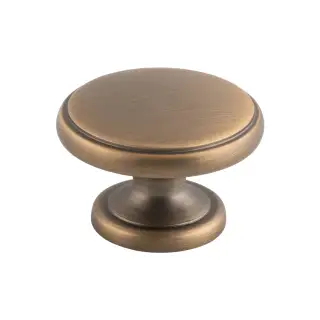FTD524SAB - Carlisle Brass Fingertip Design Oxford Knob 32mm Antique Brass