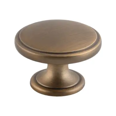 Click Here To Enlarge This Photo Of FTD524AB - Carlisle Brass Fingertip Design Oxford Knob 38mm Antique Brass