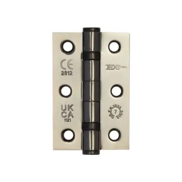 Click Here To Enlarge This Photo Of J8502BN Frelan Hardware Jedo Grade 7 &lpar;Mild Steel&rpar; Ball Bearing Hinges 76mm x 50mm x 2mm Black Nickel