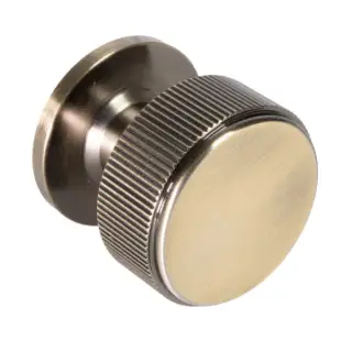 Eclipse 95503 34mm Linear Knurled Cupboard Knob - Antique Bronze
