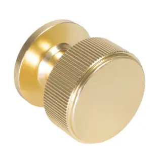 Eclipse 95504 34mm Linear Knurled Cupboard Knob - Satin Brass