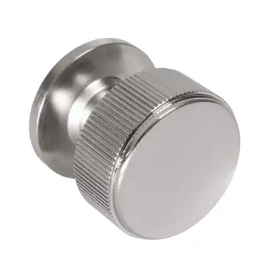 Click Here To Enlarge This Photo Of Eclipse 95501 34mm Linear Knurled Cupboard Knob - Satin Nickel