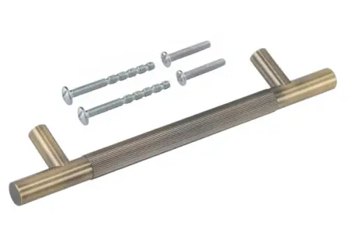 Click Here To Enlarge This Photo Of Eclipse 95523 128mm Linear Knurled Cupboard Handle - Antique Bronze