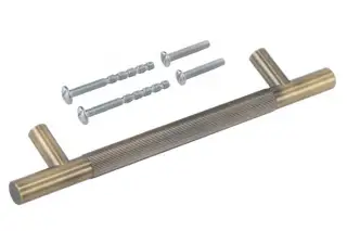Eclipse 95523 128mm Linear Knurled Cupboard Handle - Antique Bronze