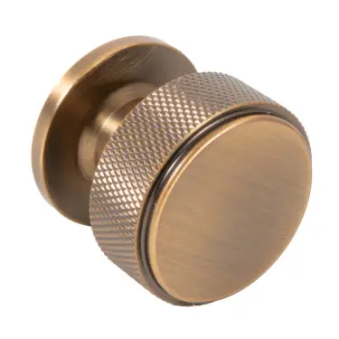 Click Here To Enlarge This Photo Of Eclipse 95605 34mm Knurled Cupboard Knob - Matt Antique Brass