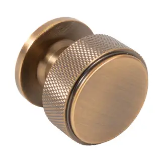 Eclipse 95605 34mm Knurled Cupboard Knob - Matt Antique Brass