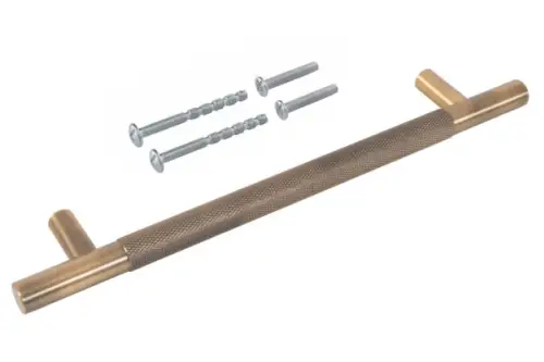 Click Here To Enlarge This Photo Of Eclipse 95635 160mm Knurled Cupboard Handle - Matt Antique Brass