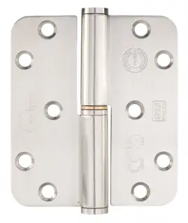 Eclipse 14351 Grade 13 Satin Stainless Steel Lift Off Radius Corner Hinges 102mm x 88mm x 3mm &lpar;Left Hand&rpar;