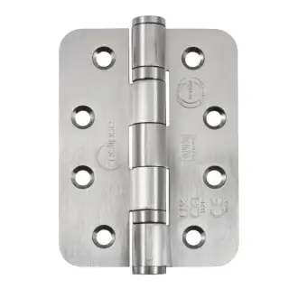 Eclipse 14889 Grade 13 Satin Stainless Steel Ball Bearing Radius Corner Hinges 102mm x 76mm x 3mm
