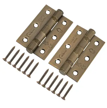 Click Here To Enlarge This Photo Of Eclipse 14097MAB Grade 7 Matt Antique Brass &lpar;Mild Steel&rpar; Ball Bearing Hinges 76 x 51 x 2mm