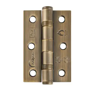 Eclipse 14097MAB Grade 7 Matt Antique Brass &lpar;Mild Steel&rpar; Ball Bearing Hinges 76 x 51 x 2mm