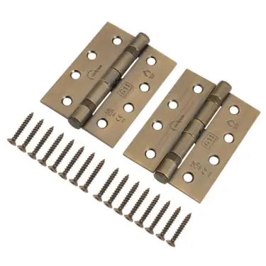 Click Here To Enlarge This Photo Of Eclipse 14110MAB Grade 11 Matt Antique Brass &lpar;Mild Steel&rpar; Ball Bearing Hinges 102 x 76 x 2&period;7mm