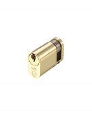 V5OP40SPBE - Zoo Hardware Vier V5 Oval Profile Single Cylinder 40mm (30/10) Polished Brass