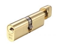 V5OP80CTPBE - Zoo Hardware Vier V5 Oval Profile Cylinder & Turn 80mm (40/40T) Polished Brass