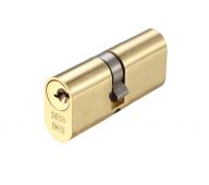 V5OP80DPBE - Zoo Hardware Vier V5 Oval Profile Double Cylinder 80mm (40/40) Polished Brass
