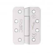 VHC243HTRS - Zoo Hardware Vier Grade 14 Concealed Bearing Hinges (Radius) 102 x 76 x 3mm with Anti-Ligature Hospital Tip - Satin Stainless Steel