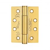 VHC243PVD - Zoo Hardware Vier Grade 14 Concealed Bearing Hinges (Square) 102 x 76 x 3mm - PVD Stainless Brass