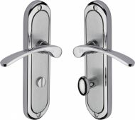 AMB6230-AP Heritage Brass Door Handle For Bathroom Ambassador Design Apollo Finish